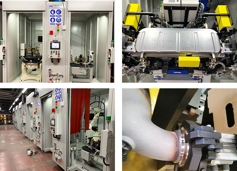 汽車(chē)零部件焊接機(jī)器人工作站案例！